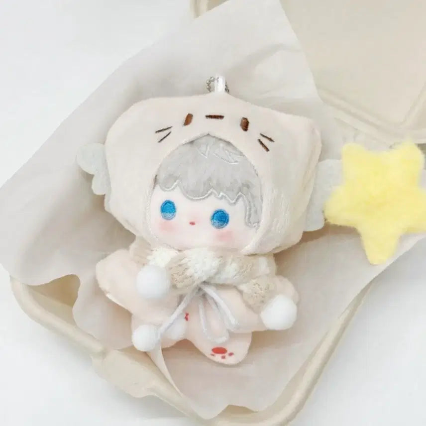 [BUNJANG] Cat Plush 10cm Doll Clothes Scarf / 고양이 포근털 10cm 인형옷 목도리 떨옷