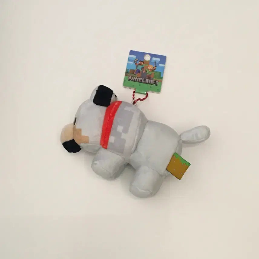 [BUNJANG] Minecraft Wolf Mascot Plush Keychain / 마인크래프트 마크 마스코트 인형 키링 늑대
