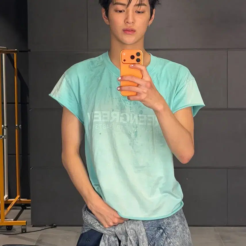 [BUNJANG] Cortiz GREEN GREEN Popup Street Short Sleeve T-Shirt / (새상품) 코르티스 GREEN GREEN 팝업 스트리트 블루 반팔 티셔츠