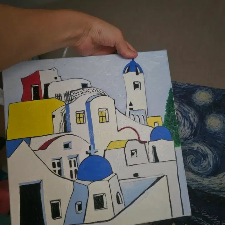 [BUNJANG] Hand-Painted Oil Painting (Set of 2) / 헤이리마을구입. 직접그린 그림 2점