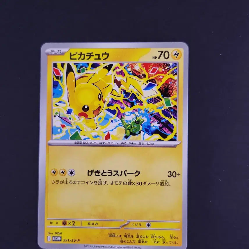 [BUNJANG] Pikachu 291/SV-P PROMO Japanese Version Pokémon Card / 격투 피카츄 프로모 카드 포켓몬 일본판 일판