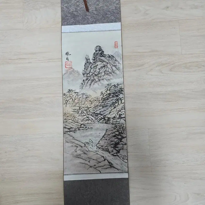 [BUNJANG] Antique Korean Painting Scroll Landscape Painting / 동양화 산수화 족자 골동품