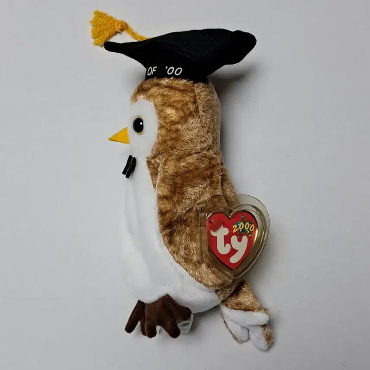 [BUNJANG] Ty Beanie Baby Graduation Owl Plush / ty 비니베이비 학사모 부엉이 새 빈티지 고전 동물인형 굿즈