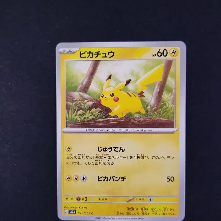 [BUNJANG] Pikachu Walking on a Tree Pokemon Card 151 Japanese Edition / 숲속 나무 위를 걷는 피카츄 포켓몬 카드 151 일본판 일판