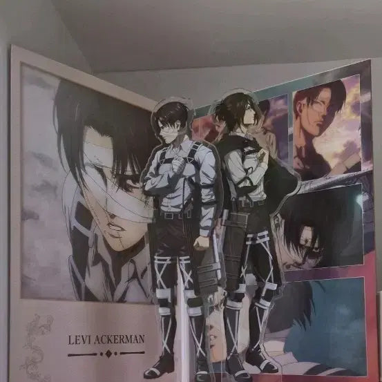 [BUNJANG] Attack on Titan Levi &amp; Hange Acrylic Standee Bundle Set / 일괄) 진격의거인 리바이 한지 리바한지 아크릴스탠드
