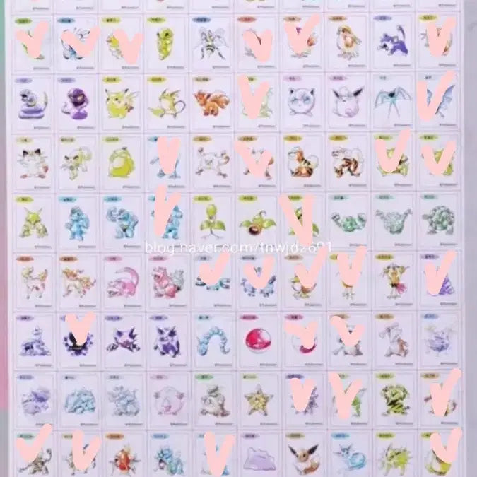 [BUNJANG] Pokemon 30th Anniversary Artwork Sticker Set / 포켓몬스터 30주년 아트윅/아트워크 띠부씰 중복 교환