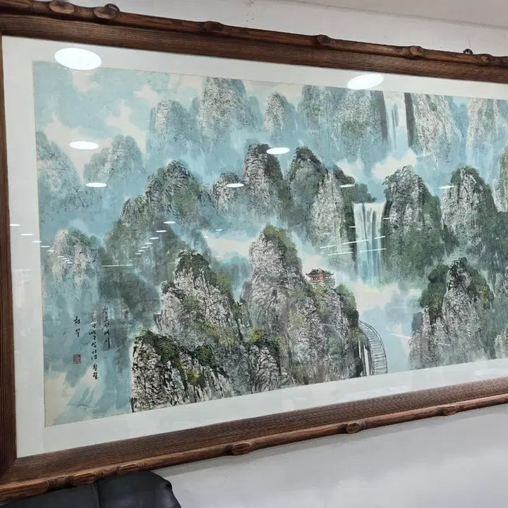 [BUNJANG] 1992 Landscape Painting Framed Artwork / 1992년 칠보산 동양화 산수화 액자 (배송까지 해드려요)