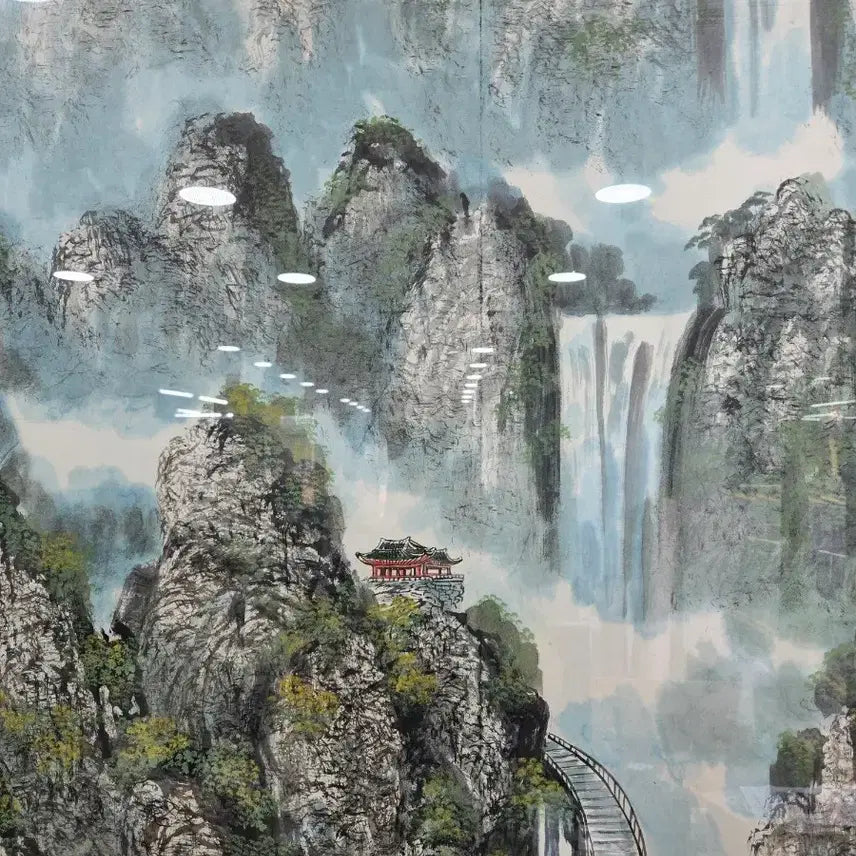 [BUNJANG] 1992 Landscape Painting Framed Artwork / 1992년 칠보산 동양화 산수화 액자 (배송까지 해드려요)
