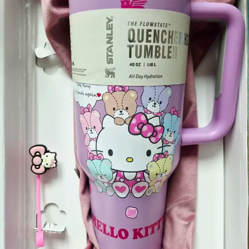 [BUNJANG] Stanley Hello Kitty 40oz Tumbler with Pouch / 스탠리 헬로키티 텀블러 새상품