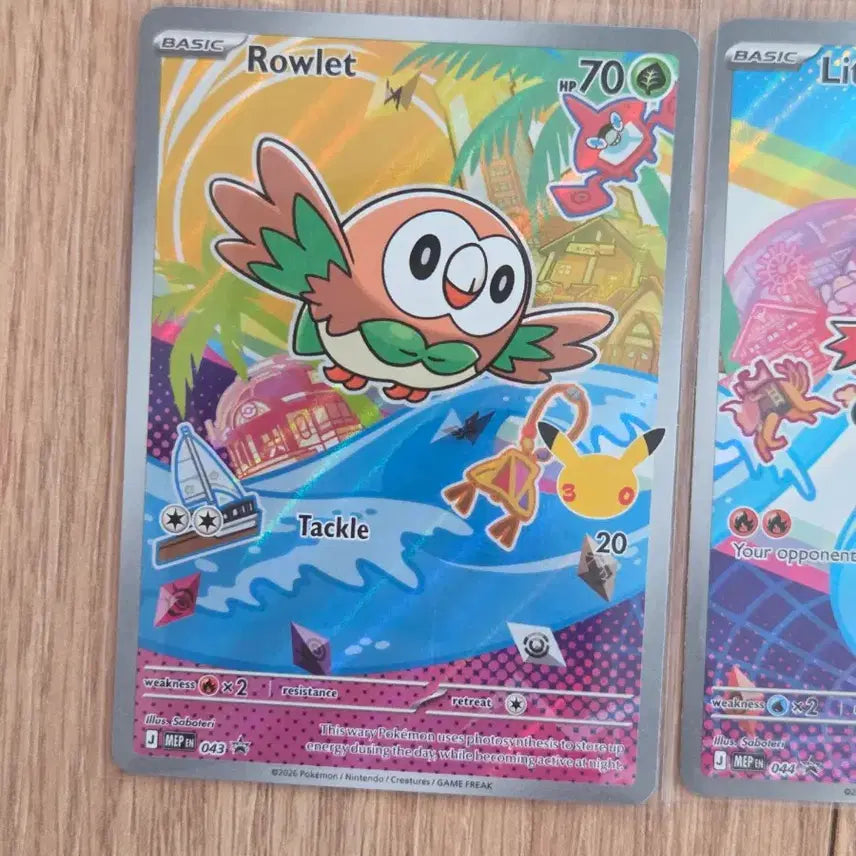 [BUNJANG] Pokemon Alola Starter Trio Full Set Photocard (Rowlet, Litten, Popplio) North American Edition - All Hologram / [북미판/초희귀] 포켓몬 스타팅 3종 풀세트 나몰빼미/냐오불/누리공 한정 프로모 (전체 홀로그램)