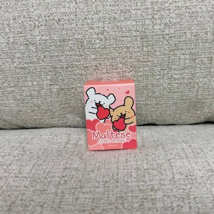 [BUNJANG] Authentic Maltese Couple Keychain (Random) / 정품 몰티즈 커플 키링 (랜덤)