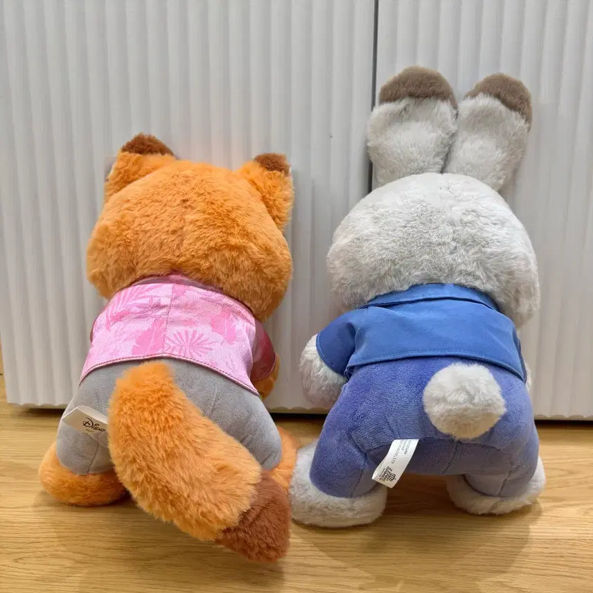[BUNJANG] Zootopia Nick Wilde &amp; Judy Hopps Medium Plush Bundle with Photo Frame / 주토피아 닉 주디 포토프레임 중형 인형 일괄