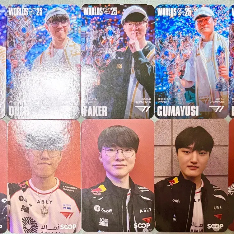 [BUNJANG] T1 MSI Worlds + SOOP Photocard Photo Set Bundle / 티원 t1 msi 월즈+soop 포토카드 포토 세트 일괄