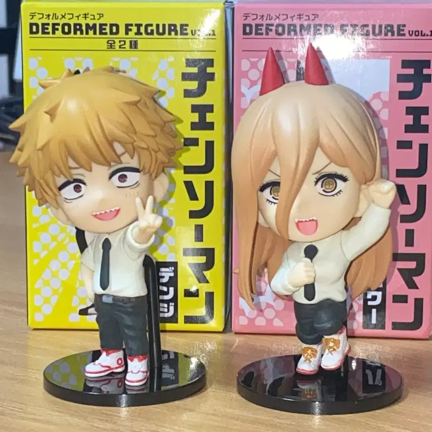 [BUNJANG] Chainsaw Man Denji &amp; Power Depo-Deforme Figure Bundle Set / (배송비무료) 체인소맨 덴지 파워 데포르메 피규어 일괄