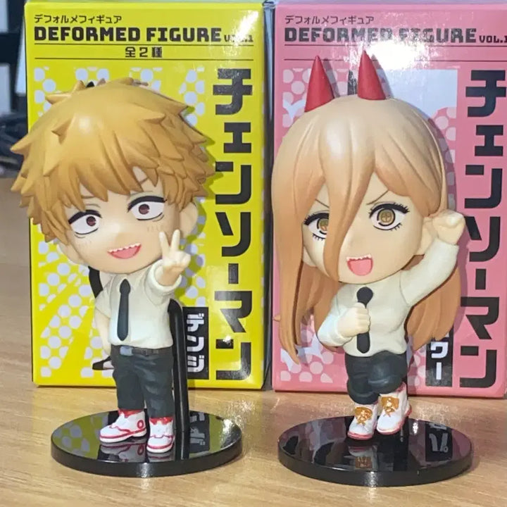 [BUNJANG] Chainsaw Man Denji &amp; Power Depo-Deforme Figure Bundle Set / (배송비무료) 체인소맨 덴지 파워 데포르메 피규어 일괄