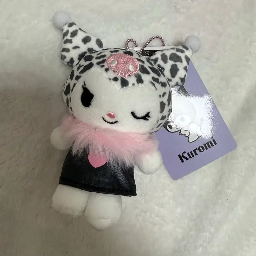 [BUNJANG] Sanrio Genuine Kuromi Leopard Gal Keyring / 산리오 정품 쿠로미 호피 갸루 키링