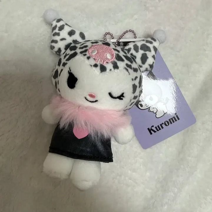 [BUNJANG] Sanrio Genuine Kuromi Leopard Gal Keyring / 산리오 정품 쿠로미 호피 갸루 키링