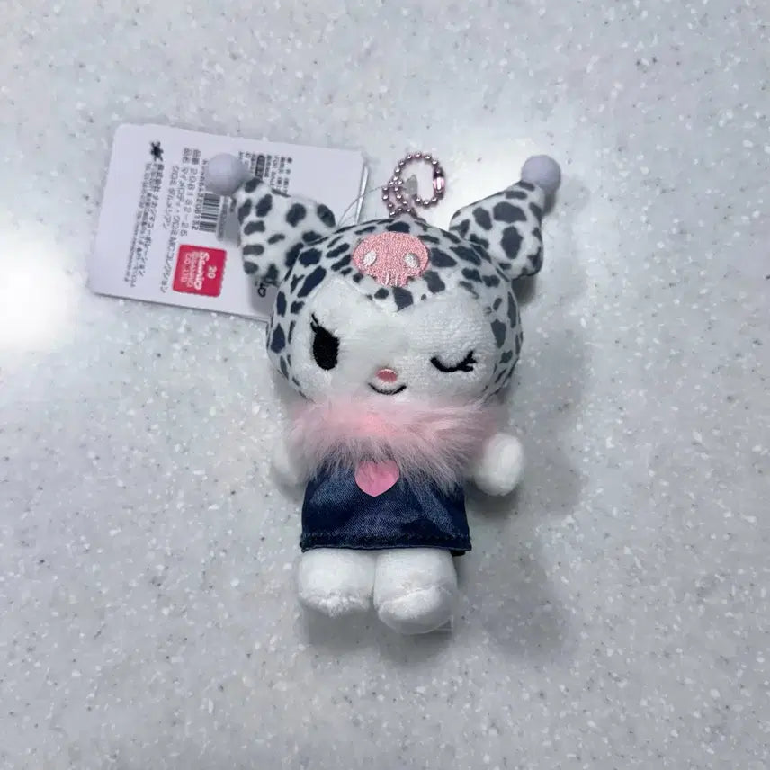 [BUNJANG] Sanrio Genuine Kuromi Leopard Gal Keyring / 산리오 정품 쿠로미 호피 갸루 키링