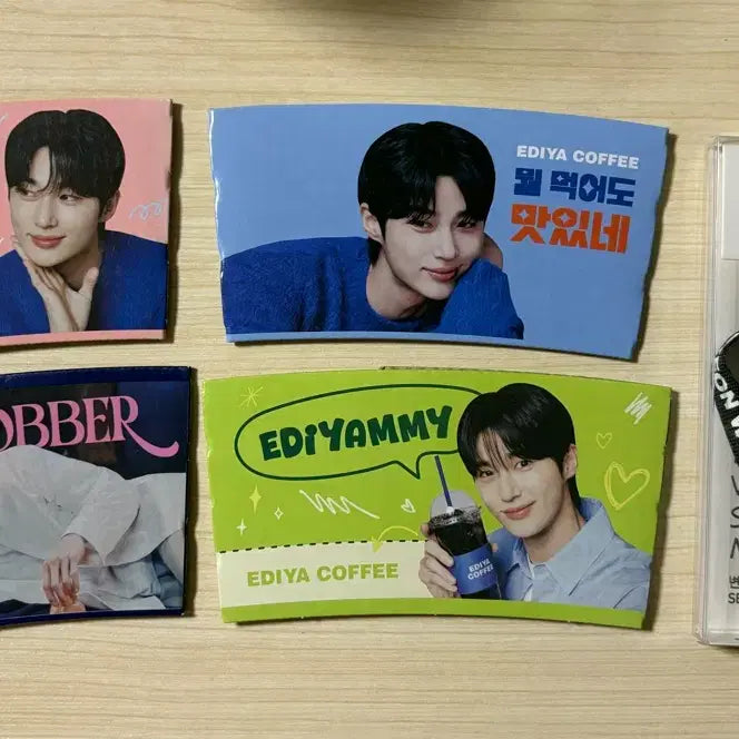 [BUNJANG] Byun Woo Seok Keychain &amp; Ediya Cup Holder / 변우석 키링 + 이디야 컵홀더
