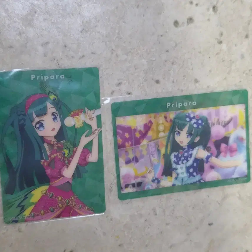 [BUNJANG] PriPara Chikao Chiri Mint Clear Card Bundle Set (2 Cards) / 프리파라 츠키카와 치리 민트 클리어 카드 2장 일괄 논슈가 논슈거 티켓