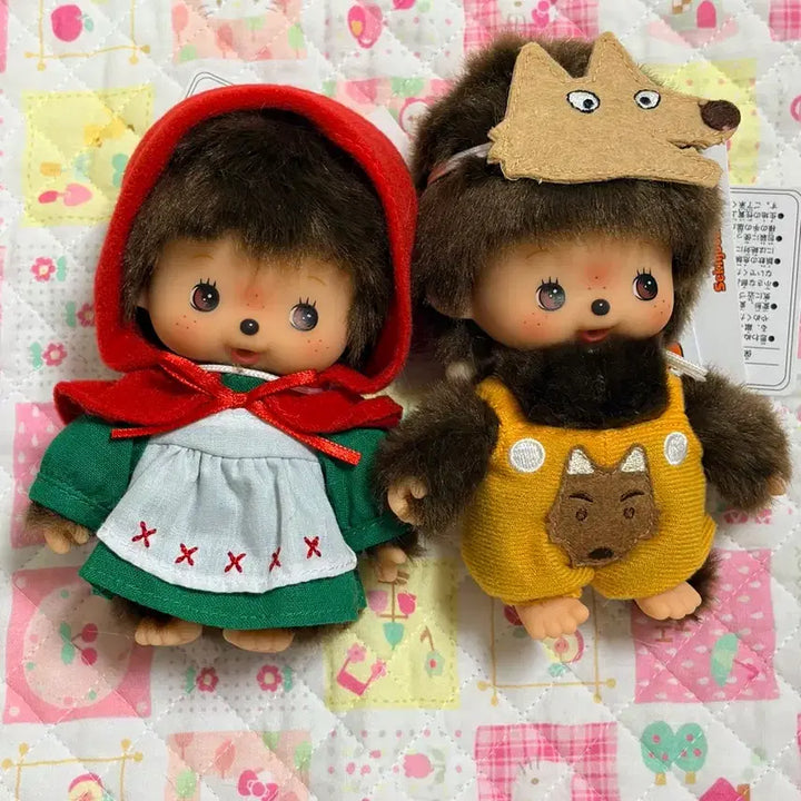 [BUNJANG] Monchhichi Red Riding Hood Wolf Set (Authentic) / 몬치치 빨간망토 늑대 세트(정품)