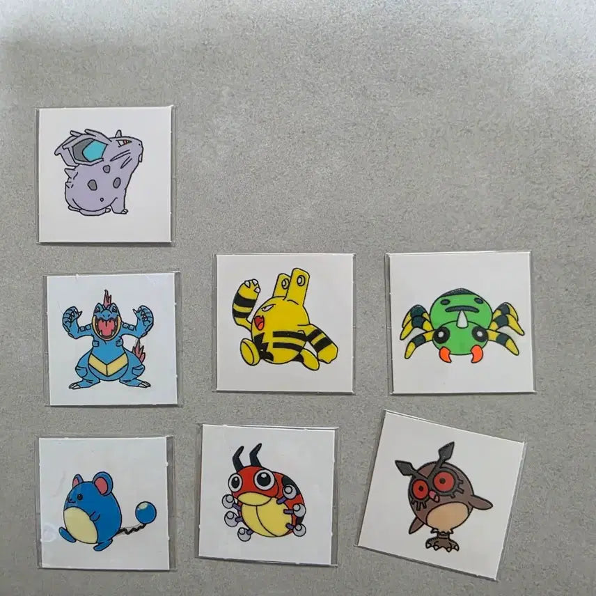 [BUNJANG] Pokémon Ddakji Stickers 1999 Shiny Bread Vintage Rare Stickers / 포켓몬 띠부씰 1999년도 샤니빵씰 구버전 레어씰 저렴해요~