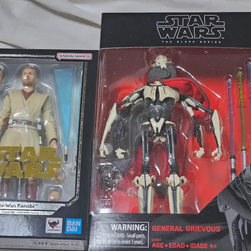 [BUNJANG] Bandai S.H.Figuarts Obi-Wan Kenobi Ep3 &amp; Hasbro General Grievous Set / 스타워즈 SHF 오비완 EP3  클래식 &amp; 하스브로 그리버스 세트