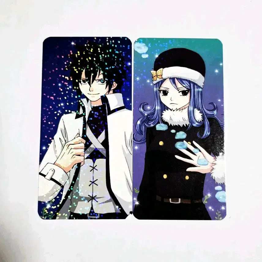 [BUNJANG] Fairy Tail Gray &amp; Juvia Hologram Photocard Set / 페어리테일 그레이 쥬비 포토카드