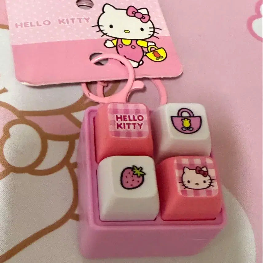 [BUNJANG] Sanrio Hello Kitty 4-Keycap Set / 헬로키티 4구 키캡