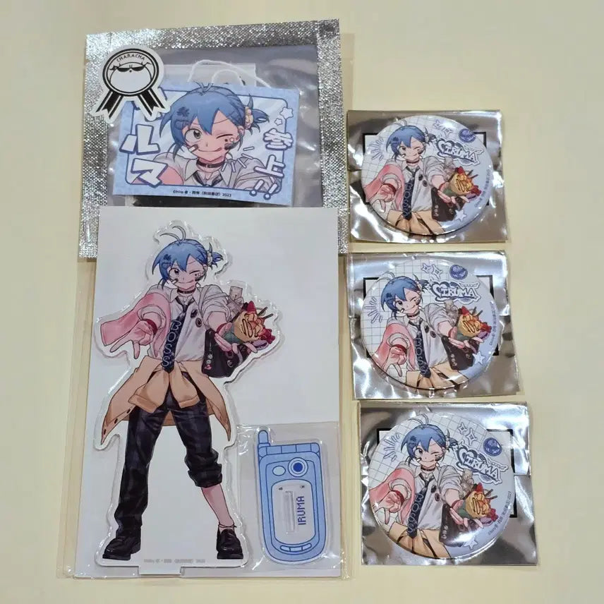 [BUNJANG] Favoteria x Mairimaito Collab Cafe Tea Bag Can Badge &amp; Acrylic Stand Bundle Set (Sealed) / 미개봉 일괄 악입문 마피아 이루마 파보테리아 favoteriA 콜라보카페 티백 캔뱃지 아크릴스탠드 이루마군