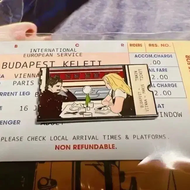 [BUNJANG] Before Sunrise Train Ticket Goods Package Badge / 비포 선라이즈 트레인 티켓 굿즈패키지 뱃지