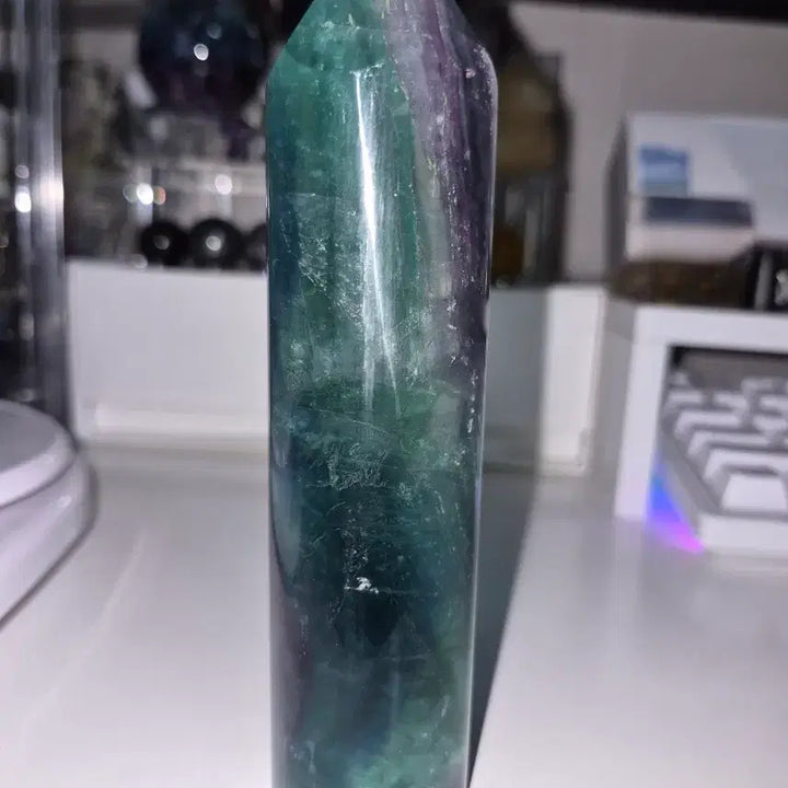 [BUNJANG] Fluorite Cone Tower Natural Crystal / 플루오라이트 원뿔 타워 원석