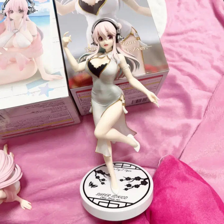 [BUNJANG] Bundle Set Sonico Figure China Dress White Bikini / 일괄) 박스O 슈퍼소니코 미소녀 피규어 차이나드레스 화이트 비키니