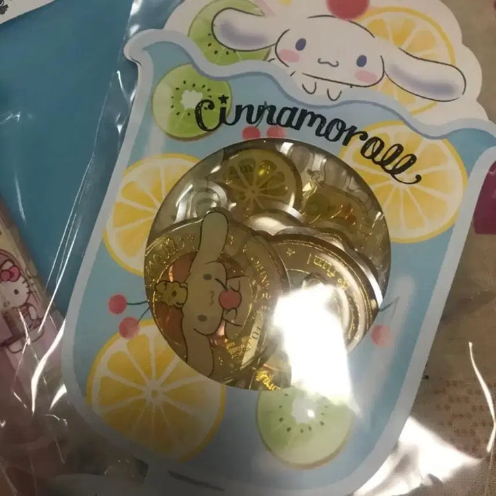 [BUNJANG] Sanrio Little Twin Stars Cinnamoroll Pencil Case &amp; Sticker Set / 산리오 리틀트윈스타 시나모롤 필통 스티커