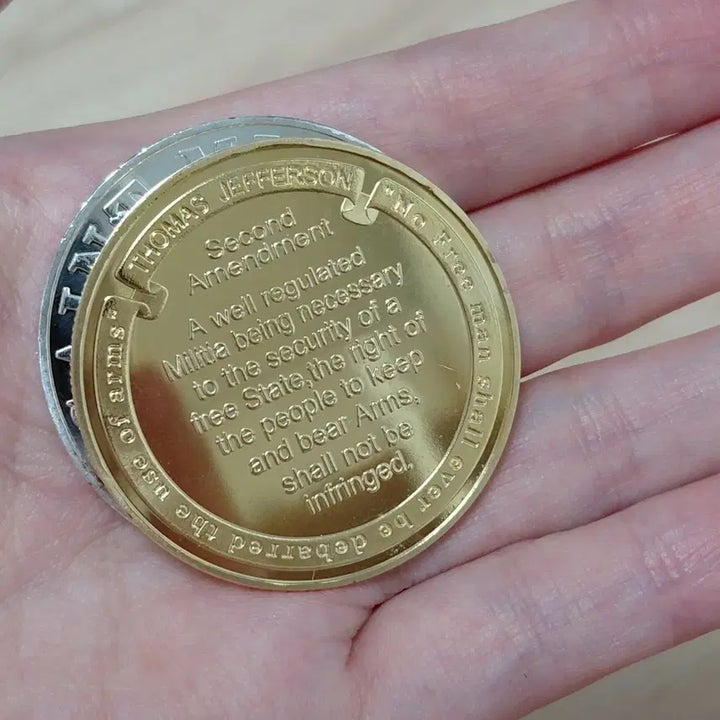 [BUNJANG] St. Michael Archangel Coin Set (Gold/Silver Tone) - Bundle of 2 / 성 미카엘 천사 코인 2개 일괄