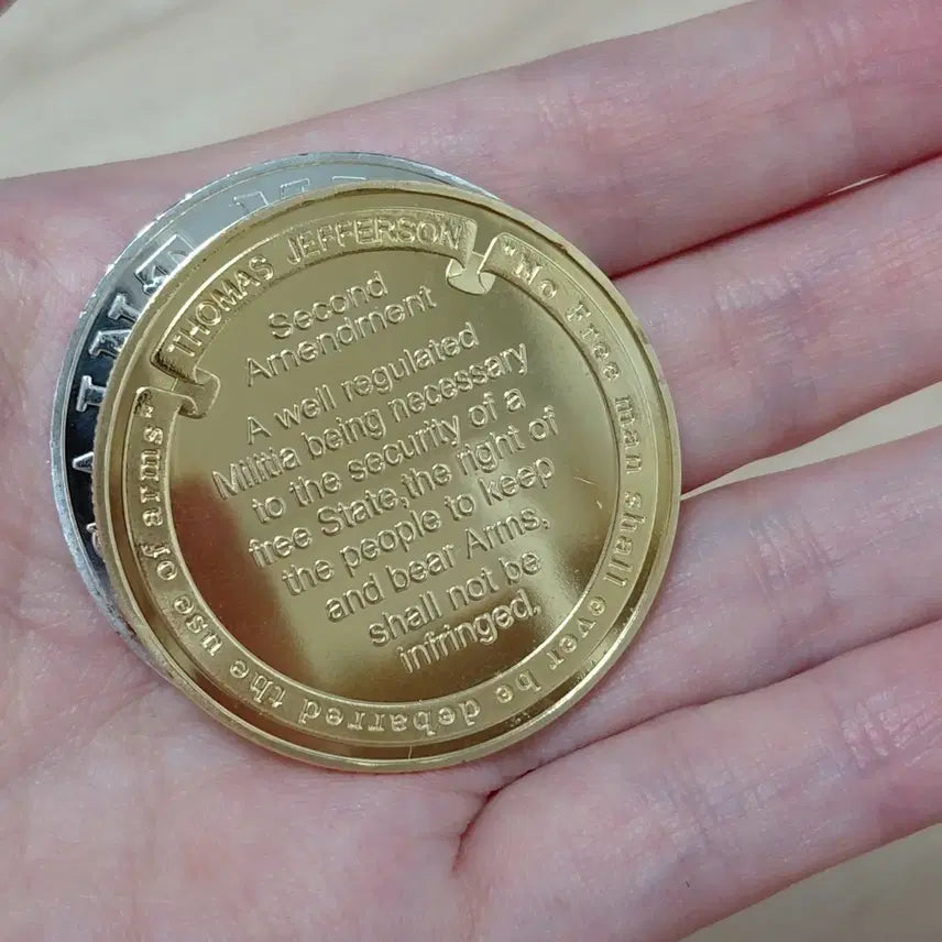 [BUNJANG] St. Michael Archangel Coin Set (Gold/Silver Tone) - Bundle of 2 / 성 미카엘 천사 코인 2개 일괄
