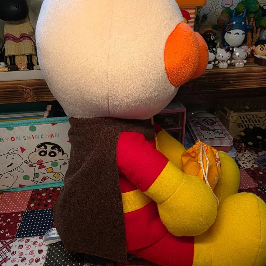 [BUNJANG] Anpanman Large Plush Doll / 호빵맨 대형 인형 고전 빈티지 앙팡맨 복주머니