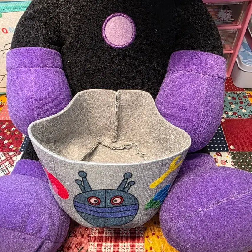 [BUNJANG] Large Vintage Baikinman Plush / 세균맨 대형 인형 고전 빈티지 앙팡맨