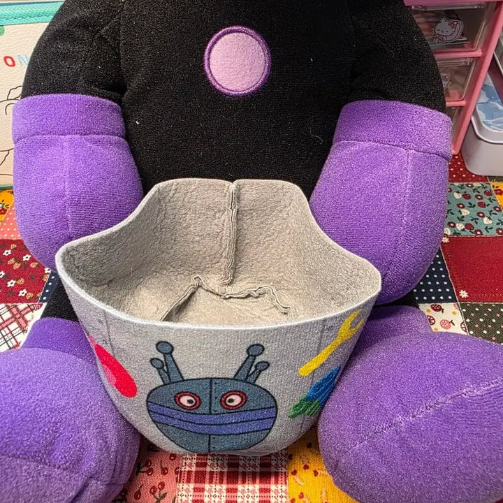 [BUNJANG] Large Vintage Baikinman Plush / 세균맨 대형 인형 고전 빈티지 앙팡맨