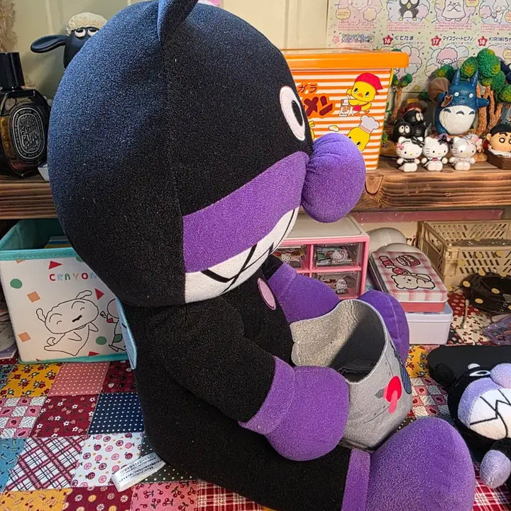 [BUNJANG] Large Vintage Baikinman Plush / 세균맨 대형 인형 고전 빈티지 앙팡맨