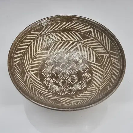 [BUNJANG] Docheon Chun Han-bong Celadon Masterwork "Samdo Mishima" Tea Bowl / 도천 천한봉 선생 - 삼도 미시마 다완
