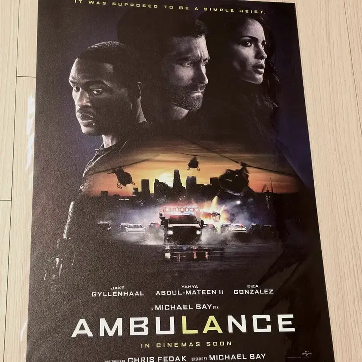 [BUNJANG] Ambulance (2022) Michael Bay Directed Film Poster (A3) / [초희귀한정판]영화 마이클 베이 감독의 앰뷸런스 포스터(A3)