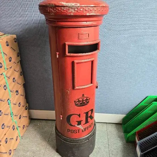 [BUNJANG] Antique Mailbox - 96cm, Iron / 30   96 센치 골동품 옛날우체통