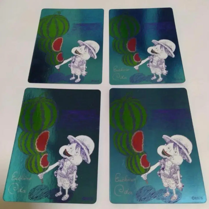 [BUNJANG] One Piece Natsukomi Watermelon Luffy Metallic Card / 원피스 나츠코미 수박루피
