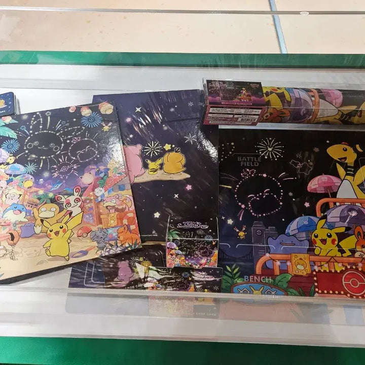 [BUNJANG] Pokemon Fireworks Series 4-Item Supply Set (Play Mat, Collection File, Deck Case, Tin Case) / 포켓몬 카드 부산팝업 불꽃놀이 서플라이 4종세트(매트 컬렉션 덱&amp;틴 케이스)
