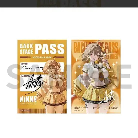 [BUNJANG] Goddess of Victory: NIKKE 3.5th Anniversary Limited Edition Backstage Pass Sticker Anis / 새상품) 니케 3.5주년 기념 한정판 백스테이지 패스 스티커 아니스