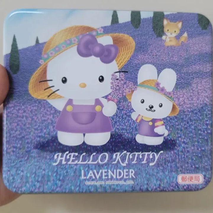 [BUNJANG] Sanrio Hello Kitty Lavender Purple Classic Tin Case with Stationery Set / 헬로키티 산리오 라벤더 퍼플 보라 고전 틴케이스