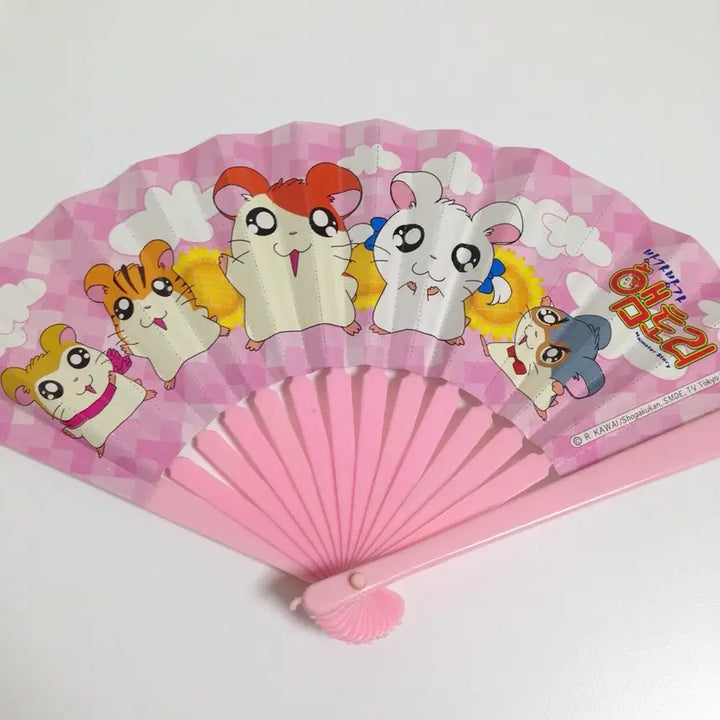 [BUNJANG] Hamtaro Classic Mini Fan / 고전 방가방가 햄토리 부채