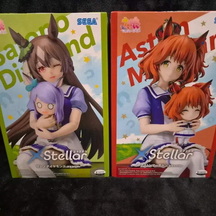 [BUNJANG] Sega Uma Musume Osuwari Figure Set (2 types) / 세가 엑스텔라 우마무스메 오스와리 피규어 2종 애스턴 마짱 사토노 다이아몬드