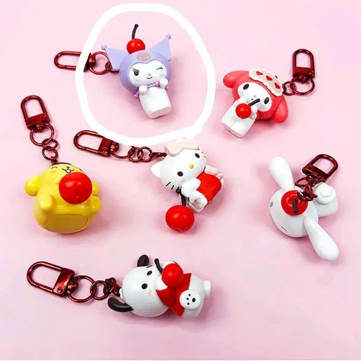 [BUNJANG] Sanrio Kuromi Cherry Figure Keyring (Sealed) / [미개봉] 산리오 랜덤 키링 > 쿠로미 체리 피규어 키링